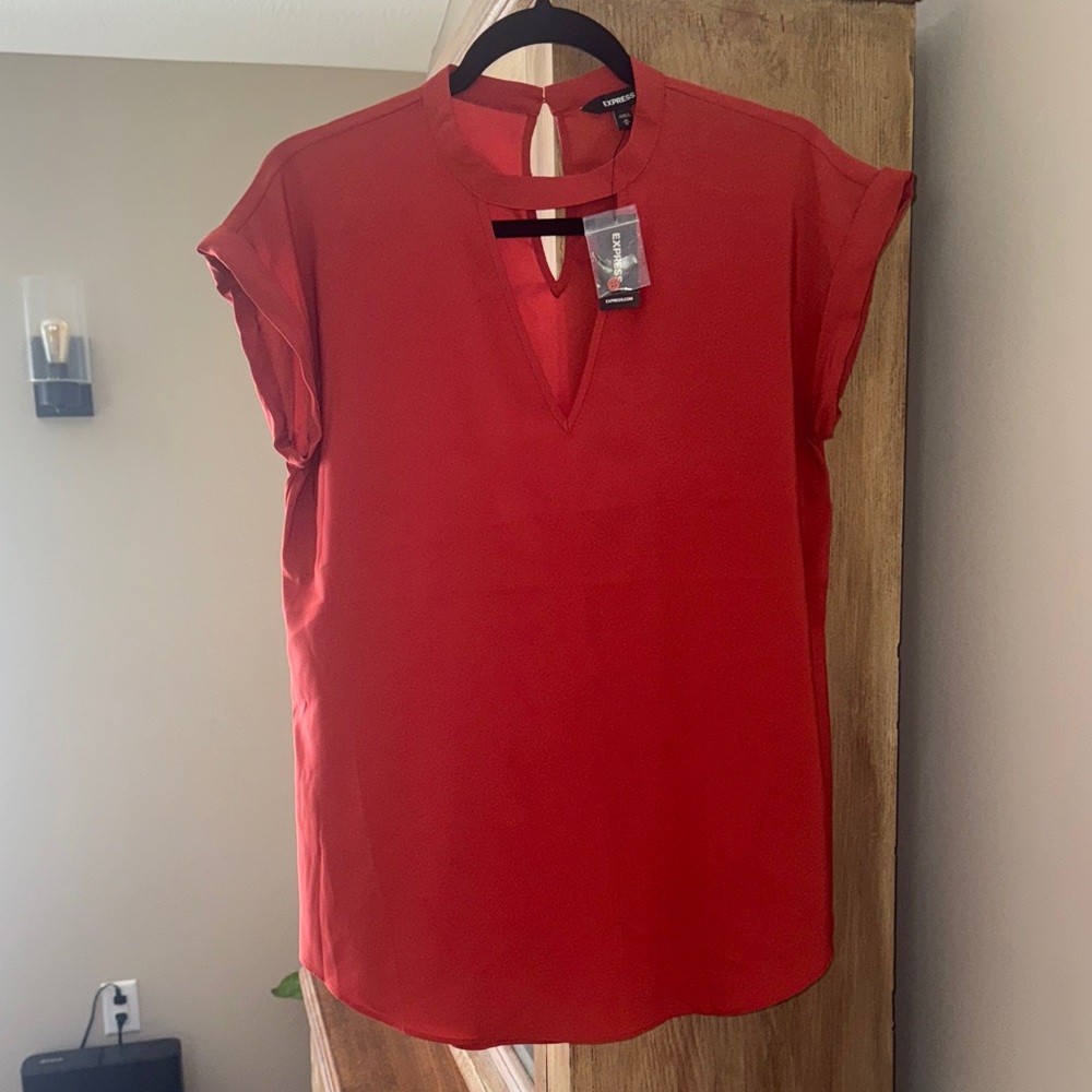 Express burnt orange top